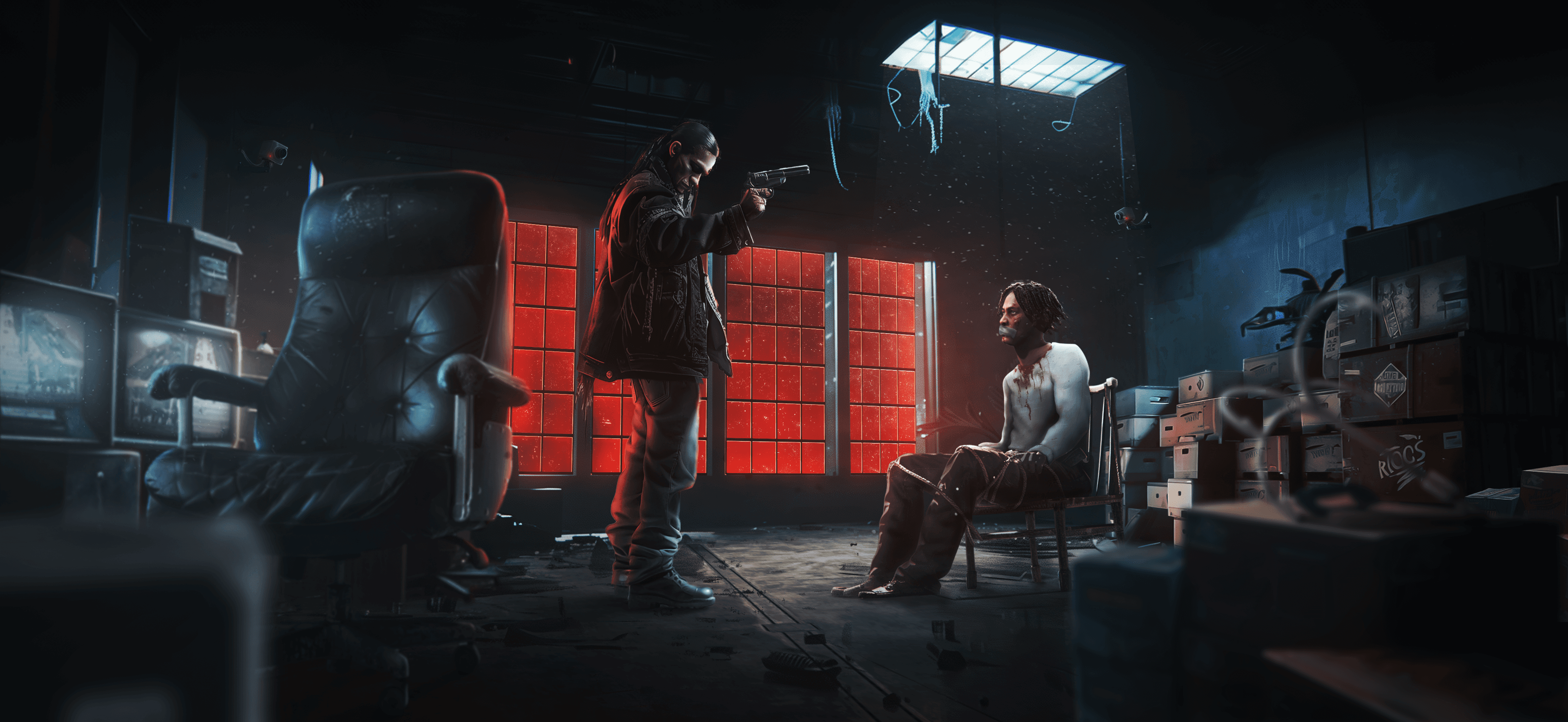 The moment Denzel was captured by the Gang's leader right hand executioner.