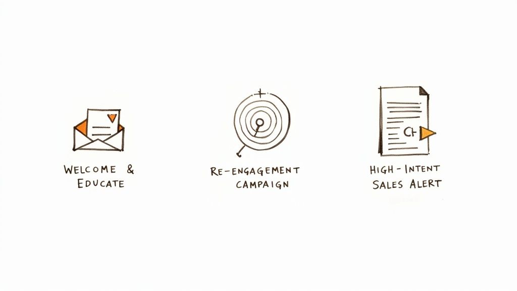 A digital playbook open on a tablet, showing workflow diagrams, symbolizing actionable automation strategies.