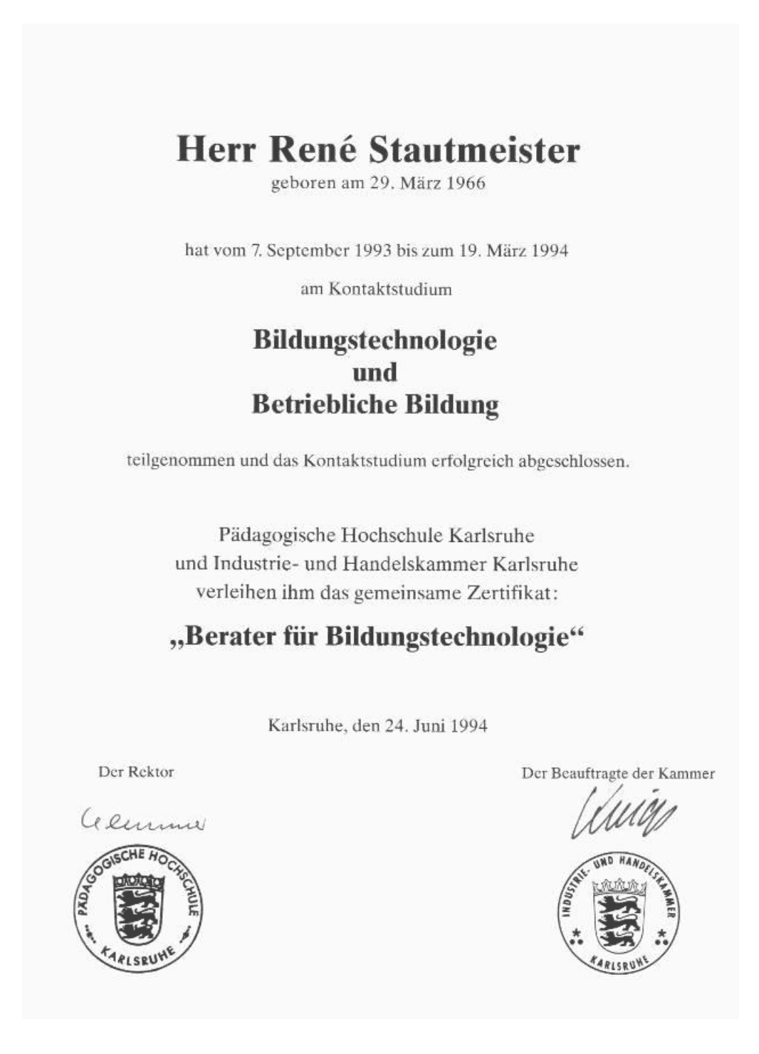 Zertifikat Berater für Bildungstechnologie