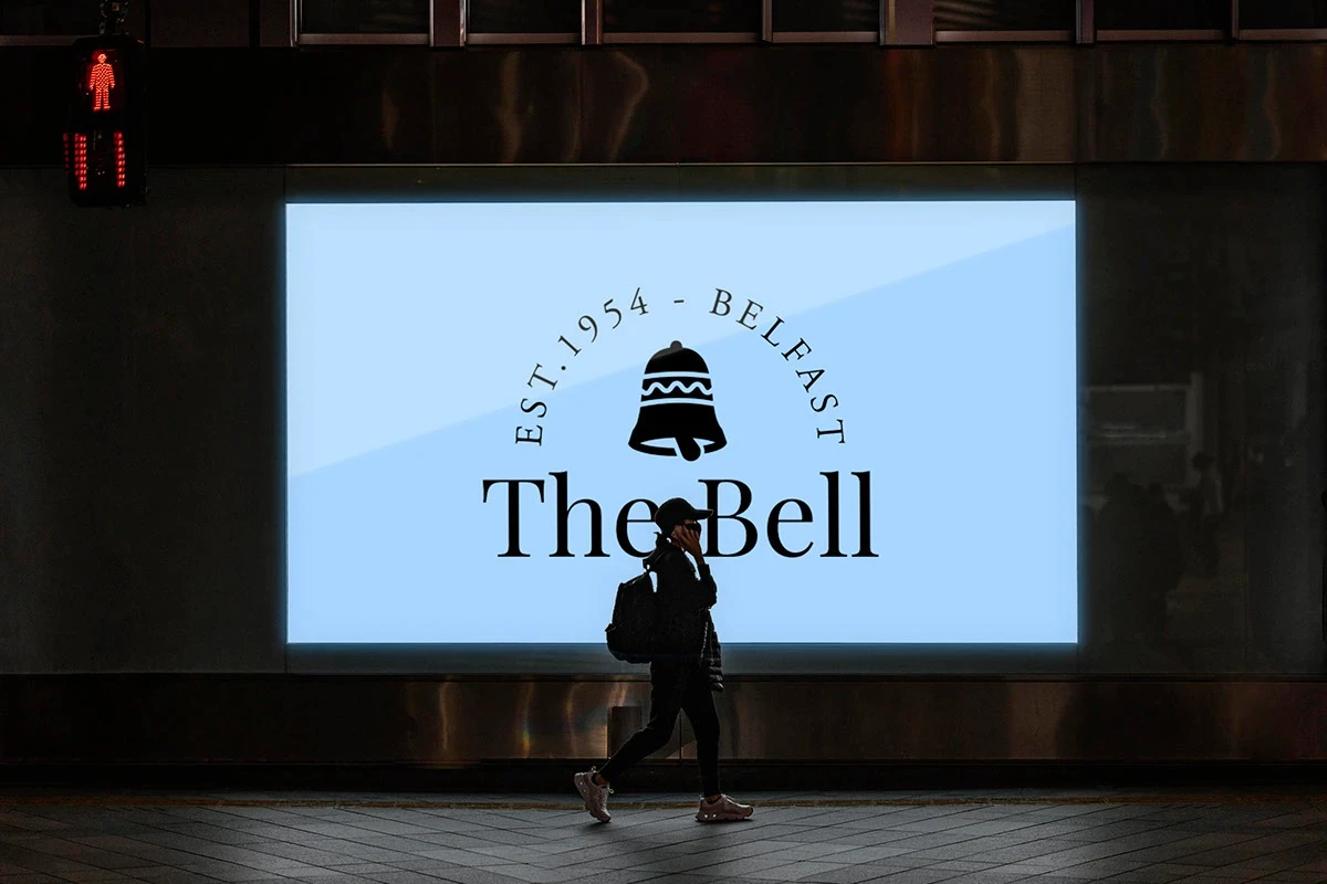 The Bell restaurant brand campaign and outdoor design