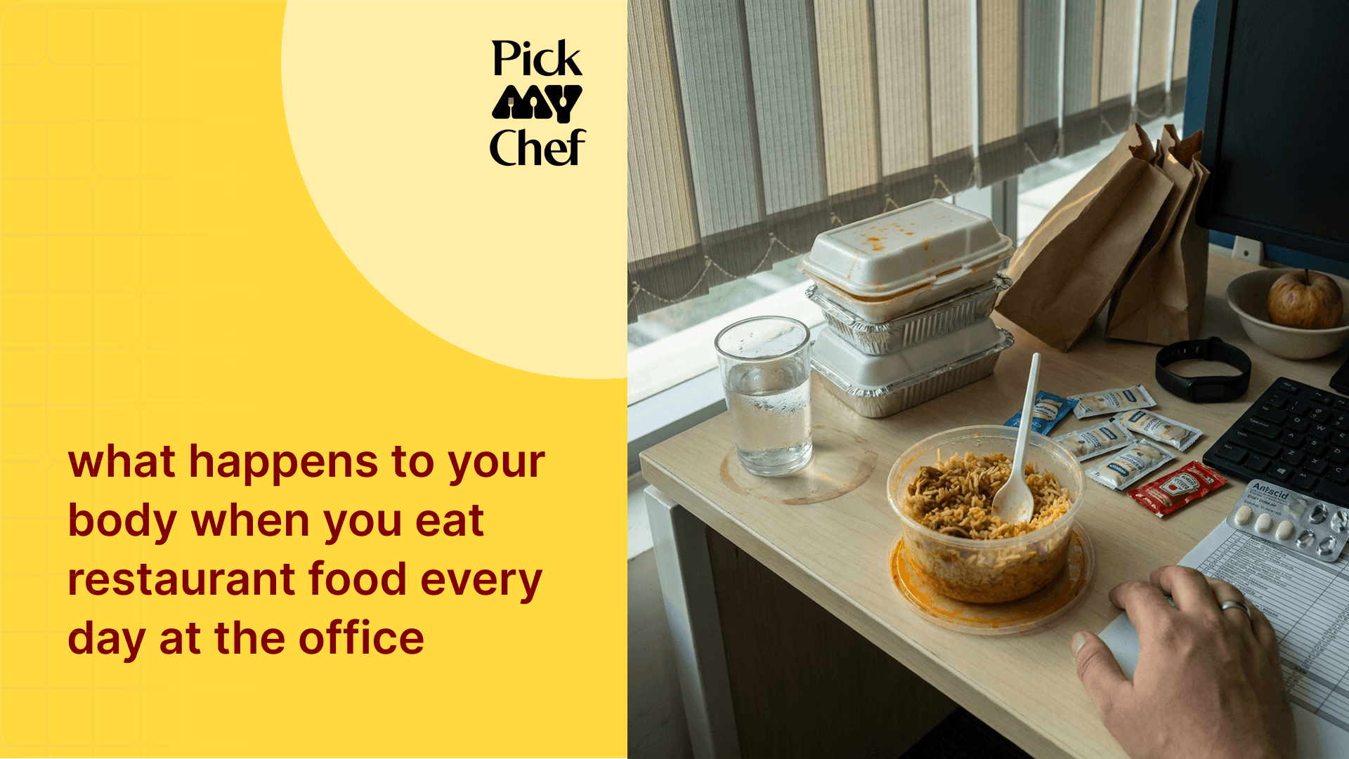 Fresh home-cooked lunch box delivered to an office in Hyderabad by a Pick My Chef home chef