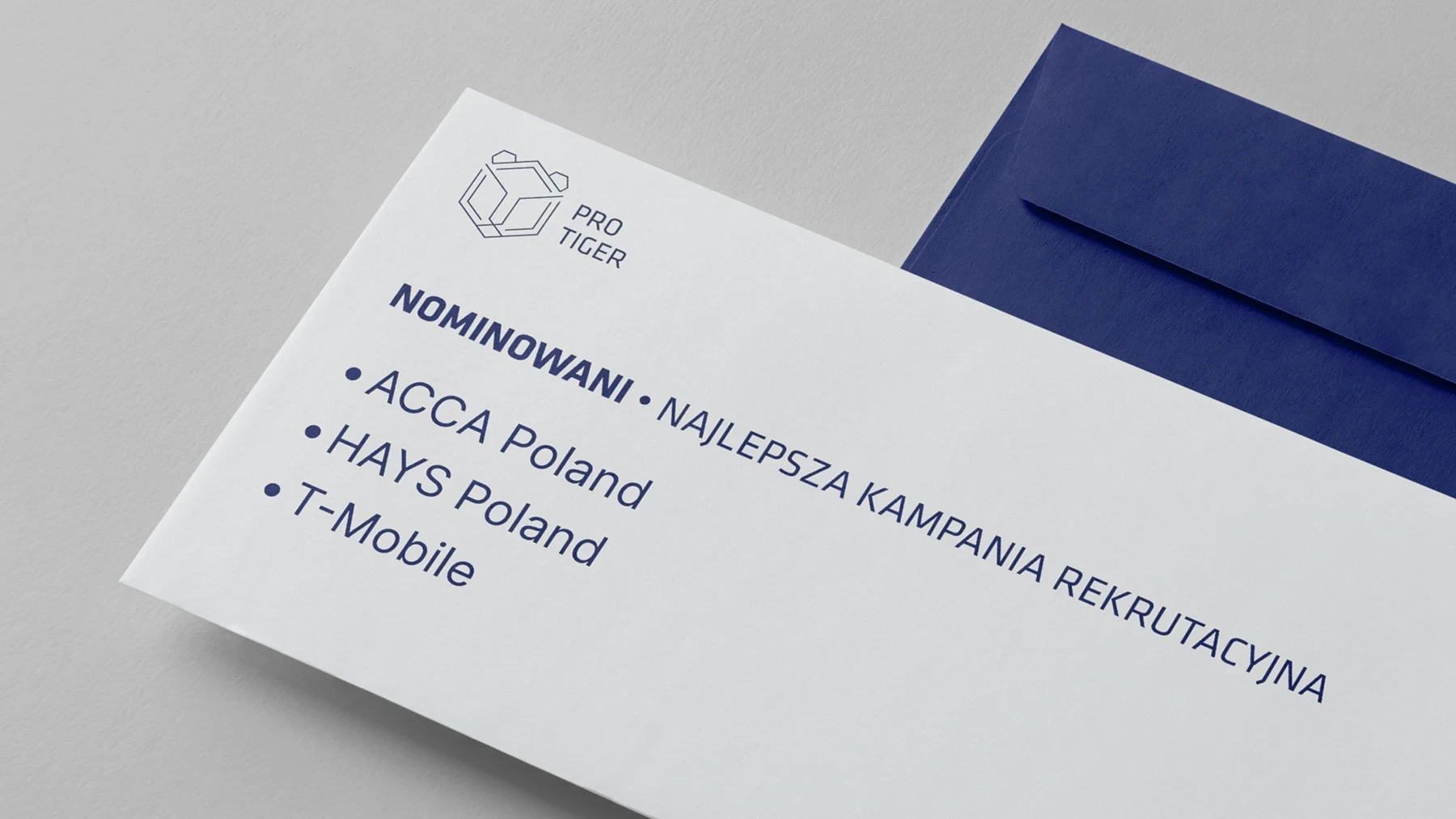 Printed envelope with card with nominees