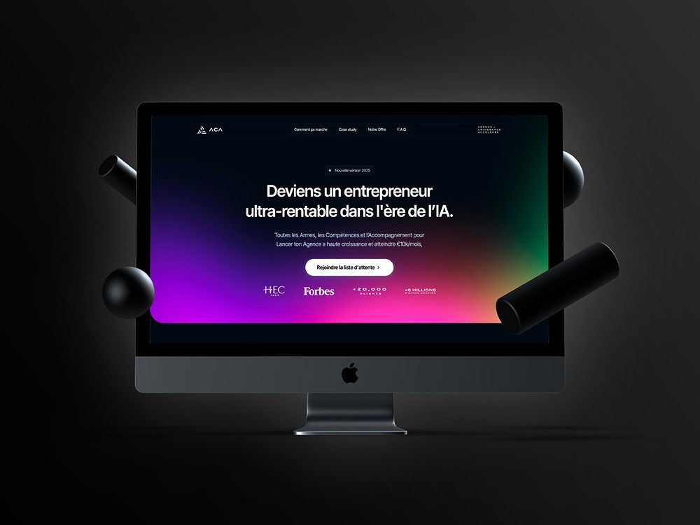 Site web de ACAgency pour accompagnement en drop servicing, conçu par Keyz Digital.