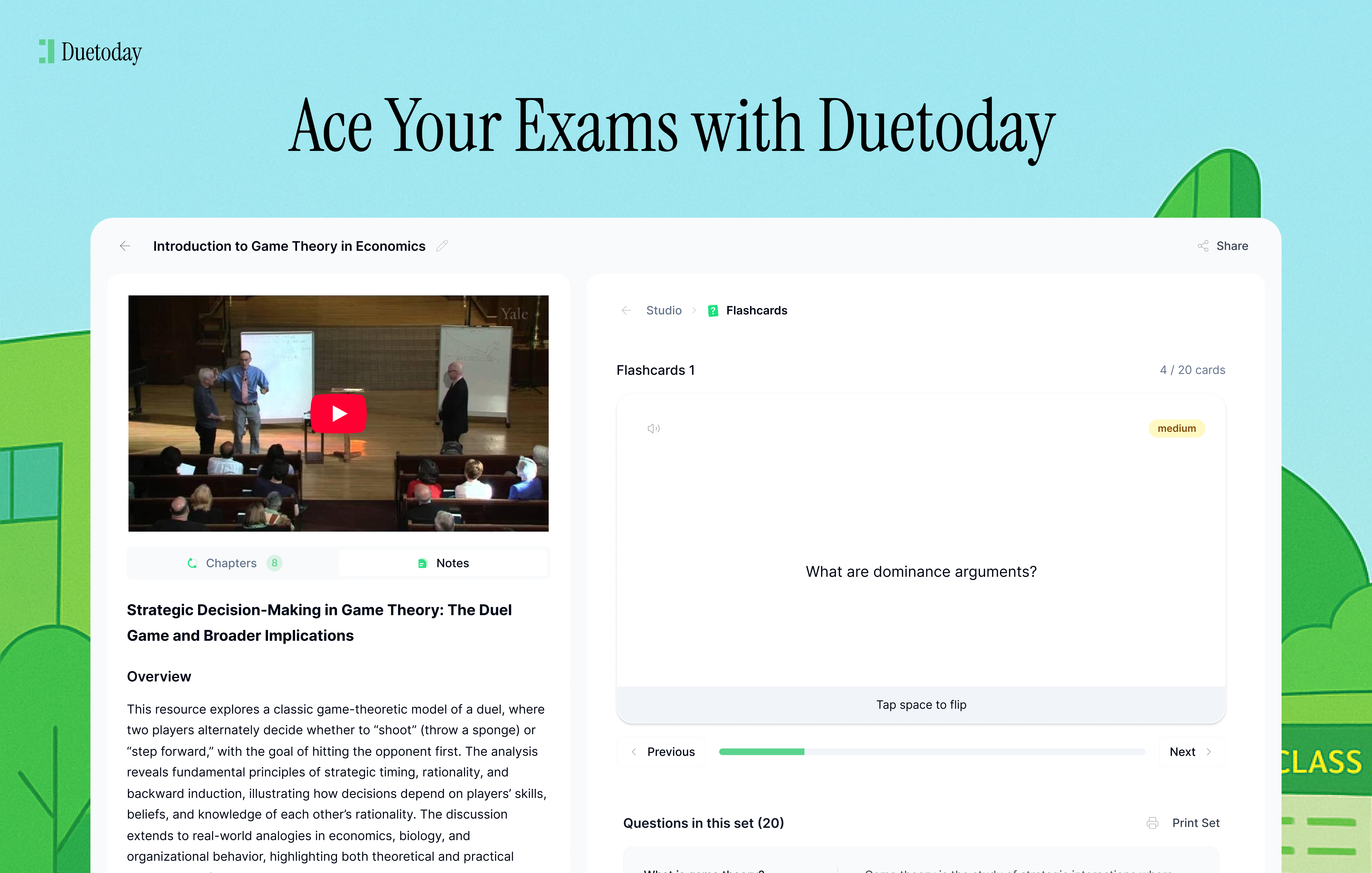 Ads for Duetoday (Saying record and transcribe lectures in real-time)