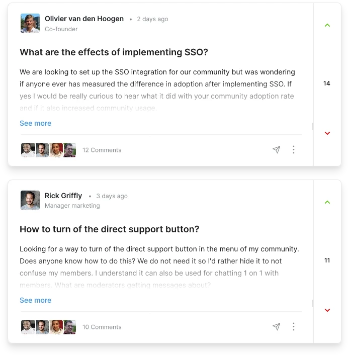 The 'mark as helped' button in the Turf platform.
