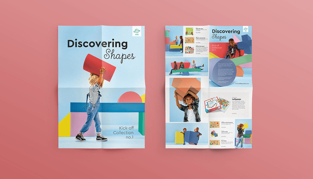 Grafisch ontwerp Rolf Discovering shapes poster