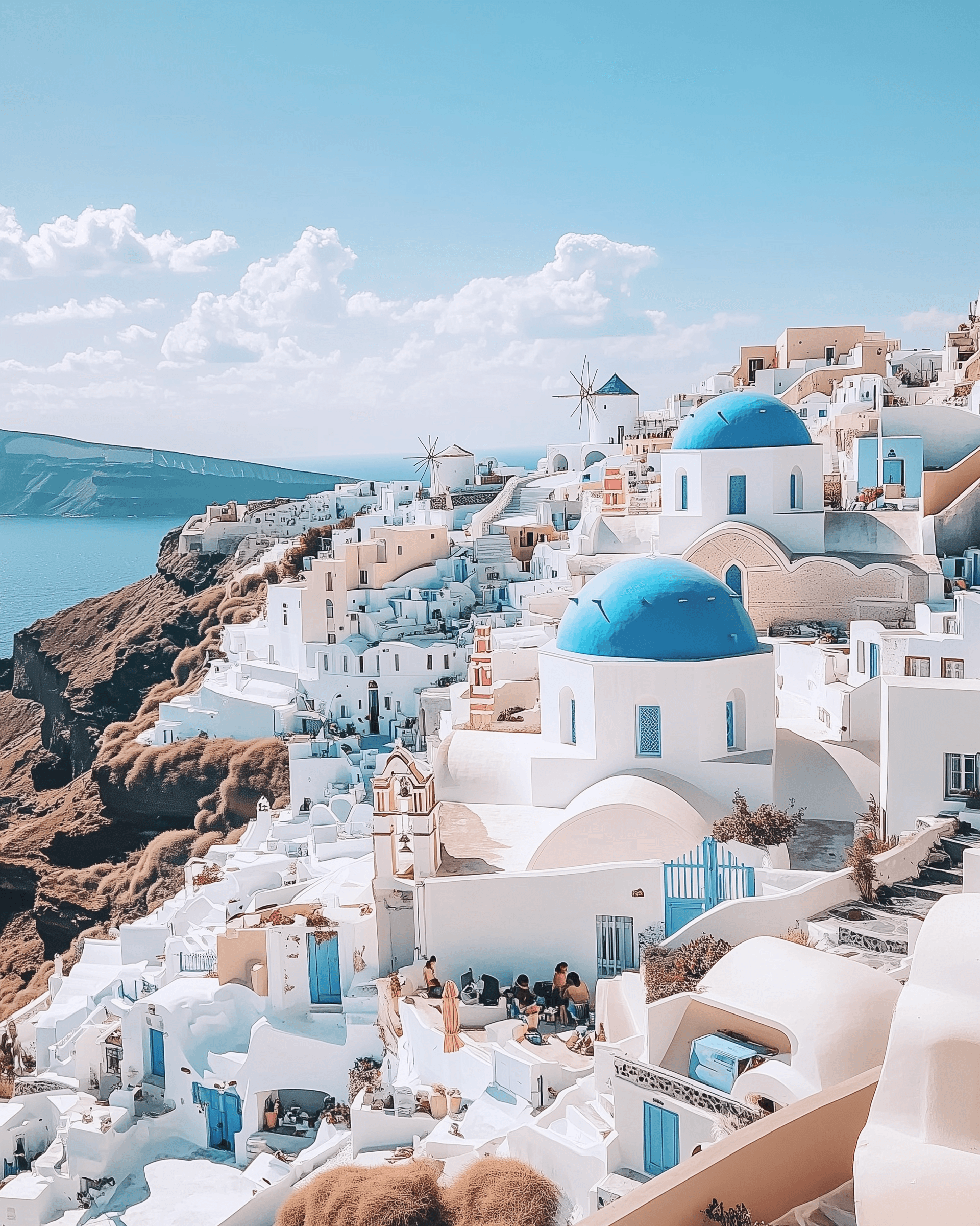 santorini with sea view