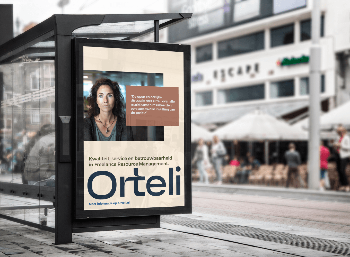 Ontwerp van logo en huisstijl voor Orteli - Freelance Recruitment - Door Freelance Brand Identity en UX-UI Designer Michiel Nagtegaal uit Voorburg 