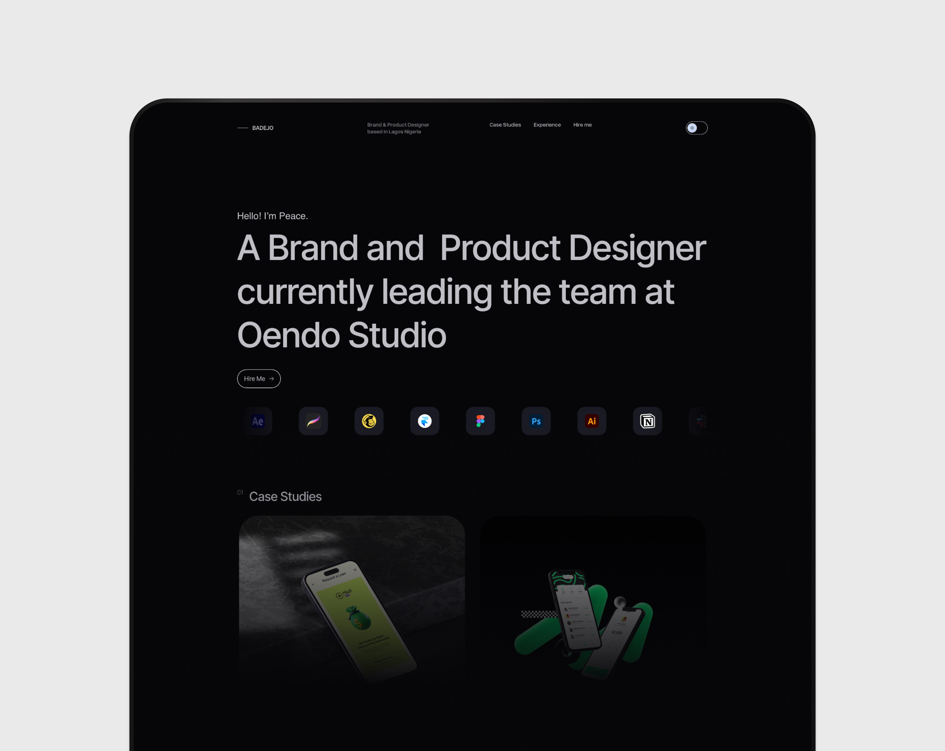 Project showcase laptop mockup