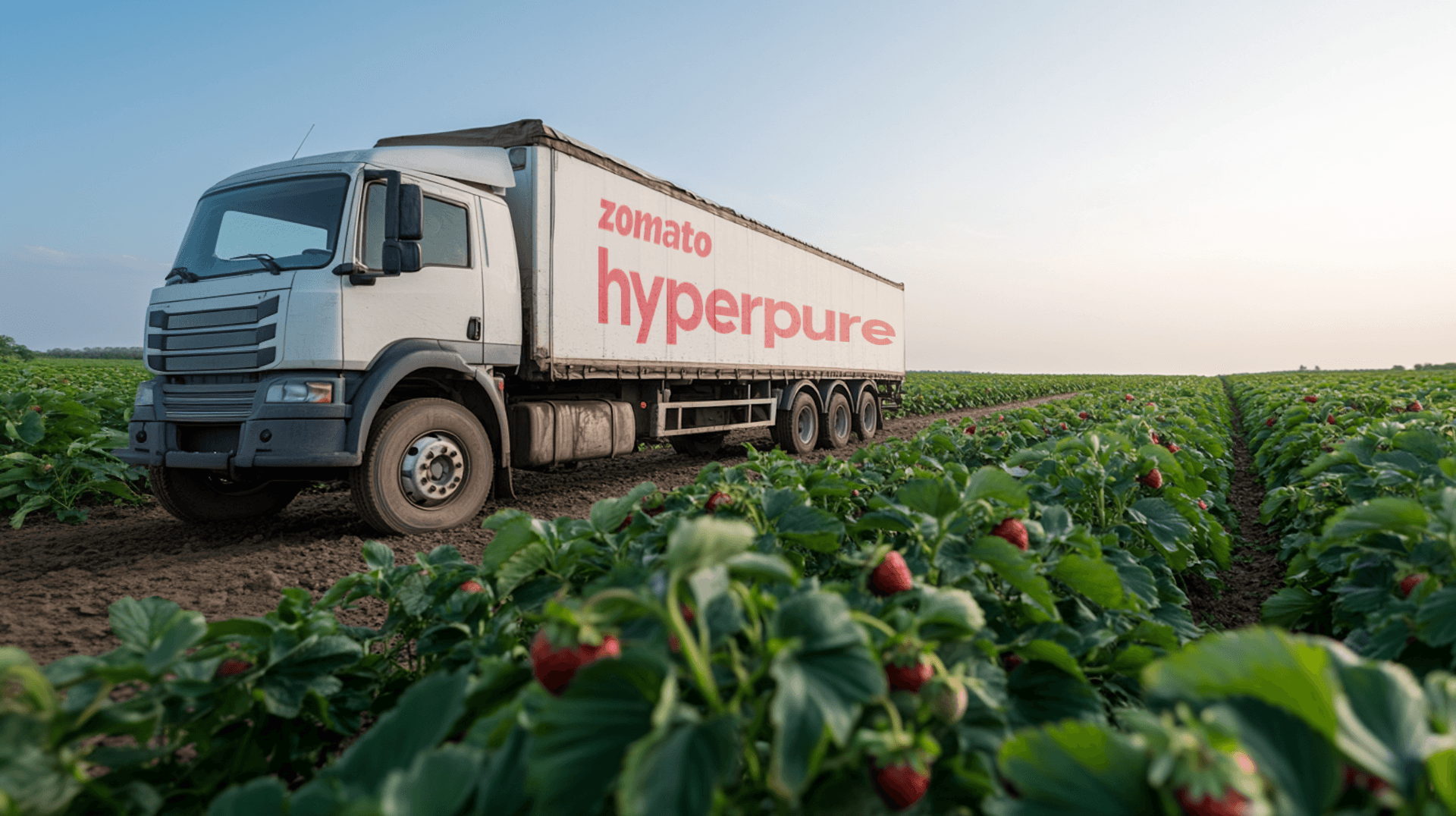 Delivery truck unloading fresh ingredients at a restaurant