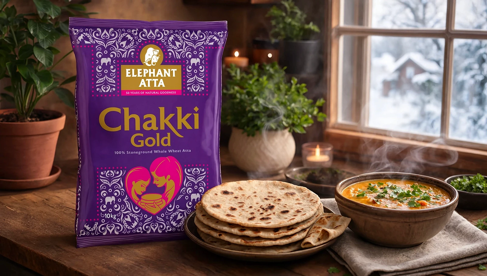 Elephant Atta Chakki Gold — the first HEART UK-approved chapatti flour in the UK