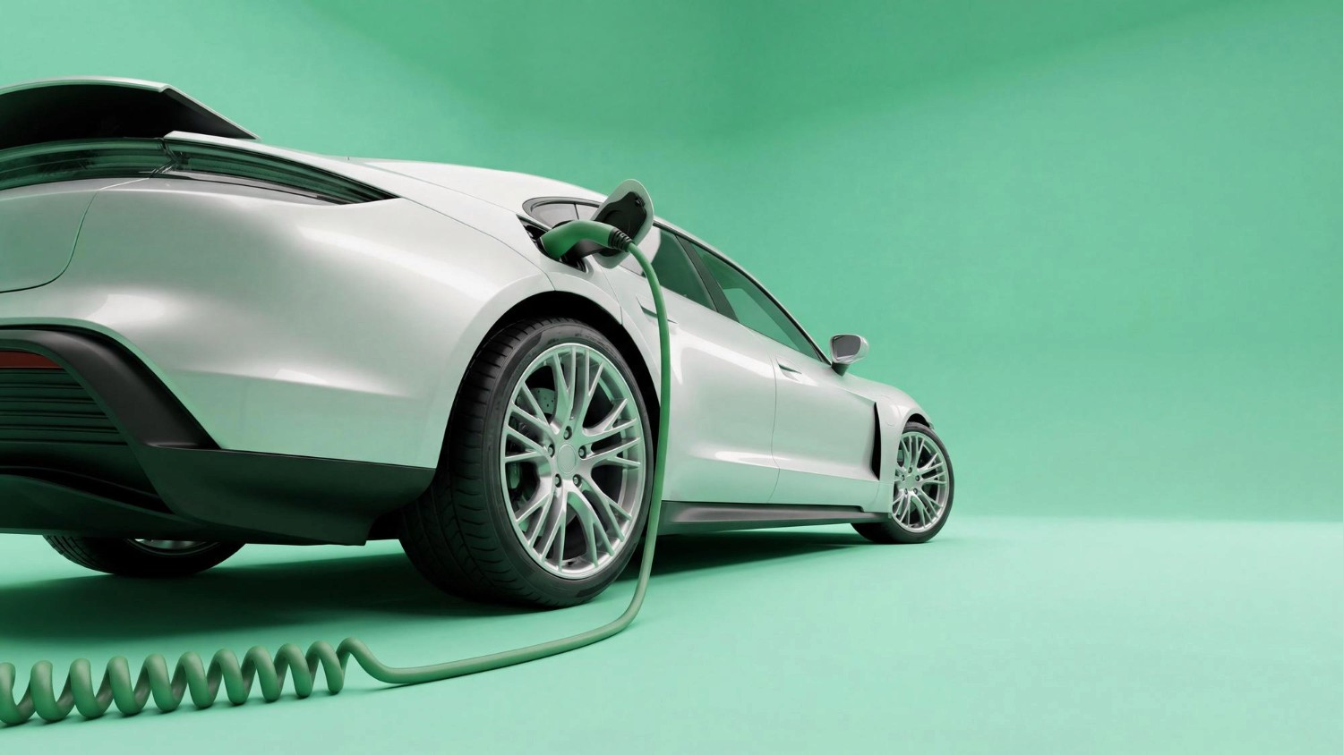 voiture électrique avec câble de recharge