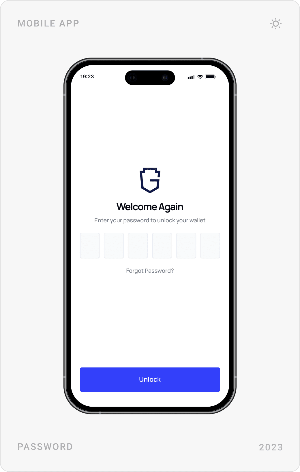 Modern Wallet Unlock Mobile Design