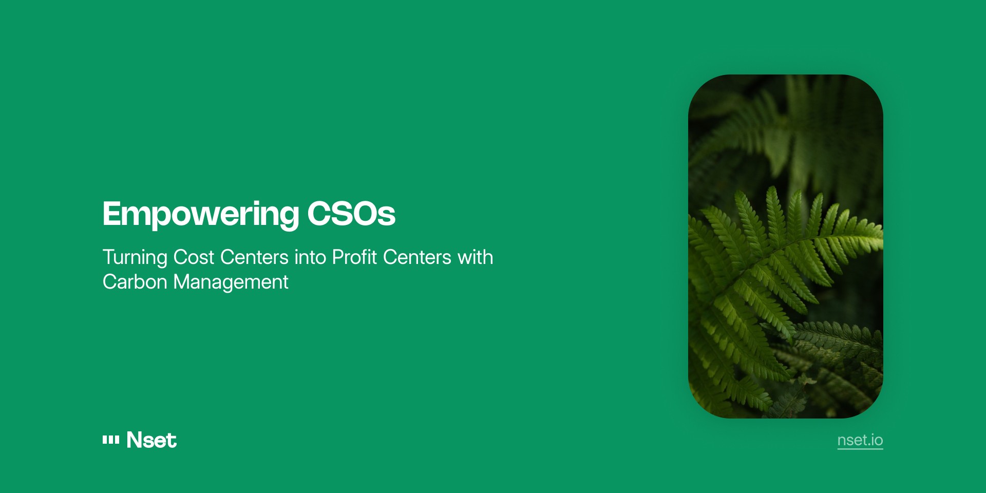 Empowering chief sustainability officers with carbon insetting
