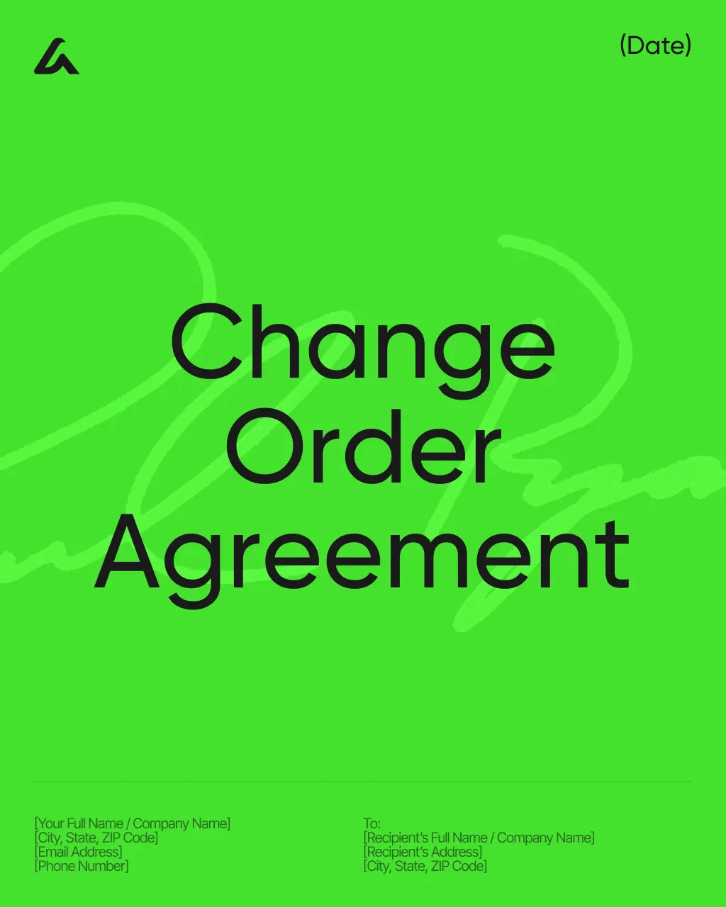 Change Order Agreement