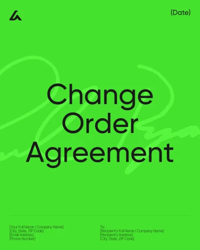 Change Order Agreement