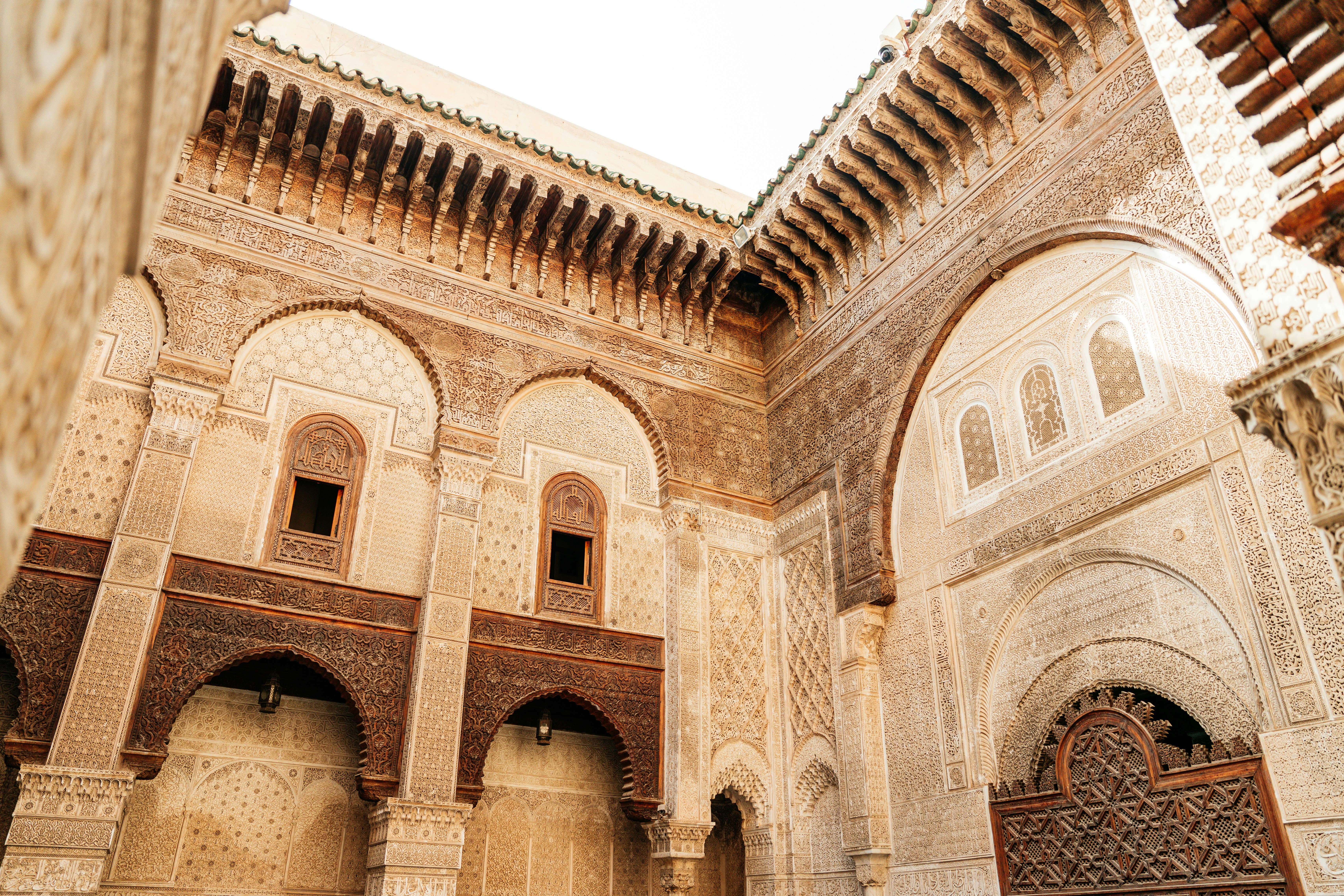 A traditional Pakistani building viewed from outside, highlighting its historic walls, architectural details, and textures under natural light.