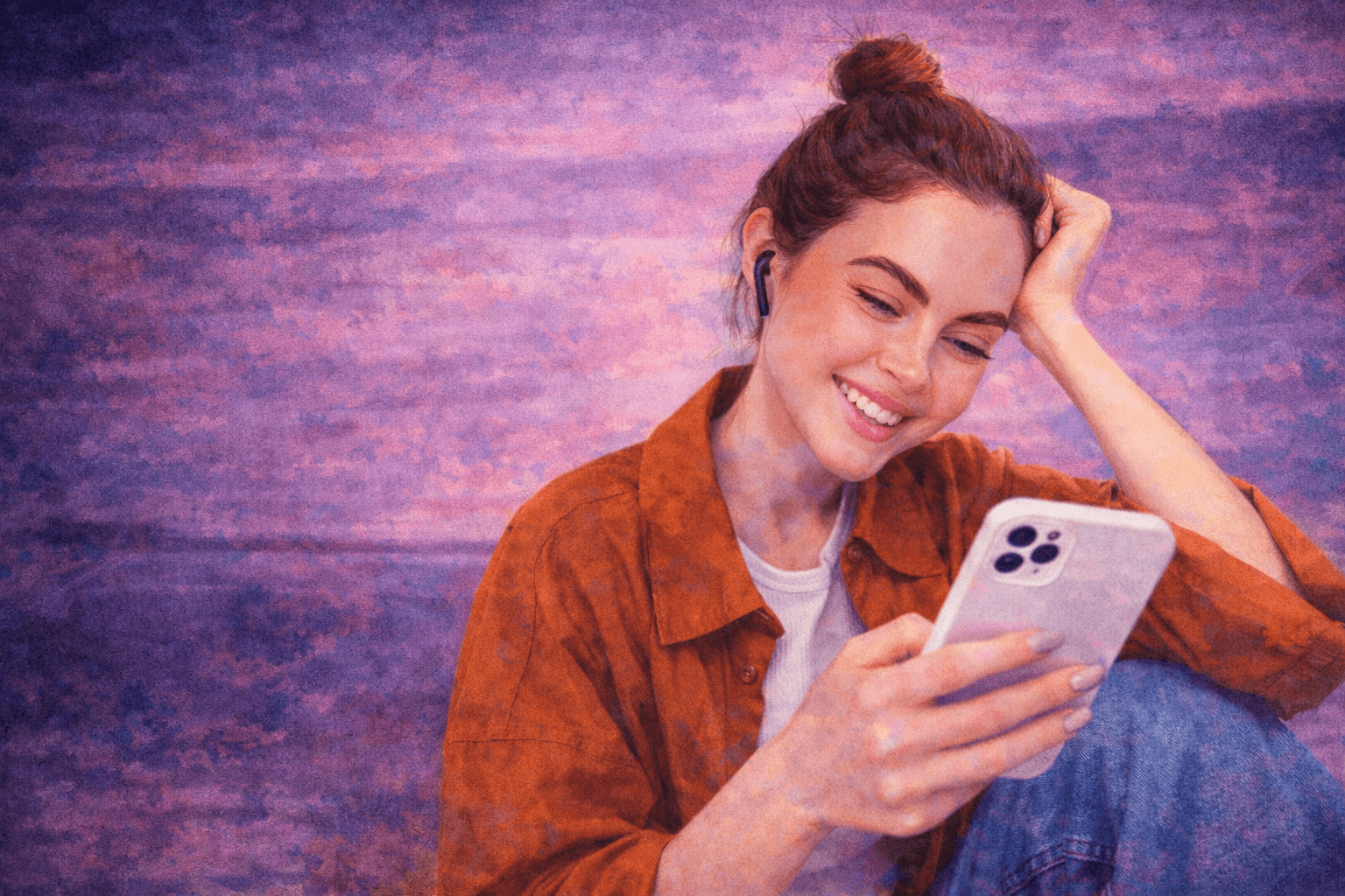 Woman looking at phone