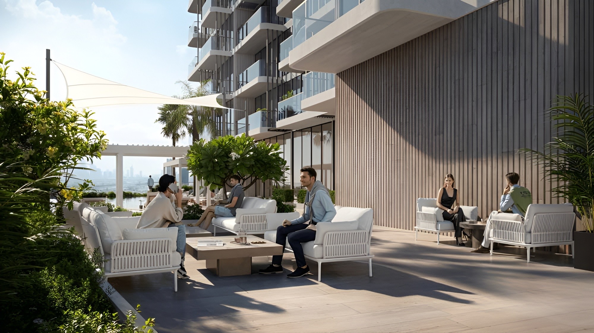 Visual representation of Tetris Tower, a new Dubai apartment building by Object1, featuring a striking and contemporary design.