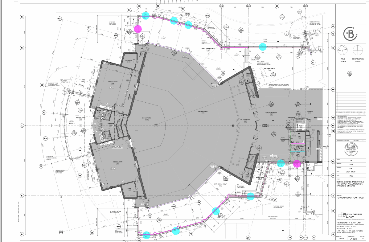 photo showing measuring for a material takeoff from plans