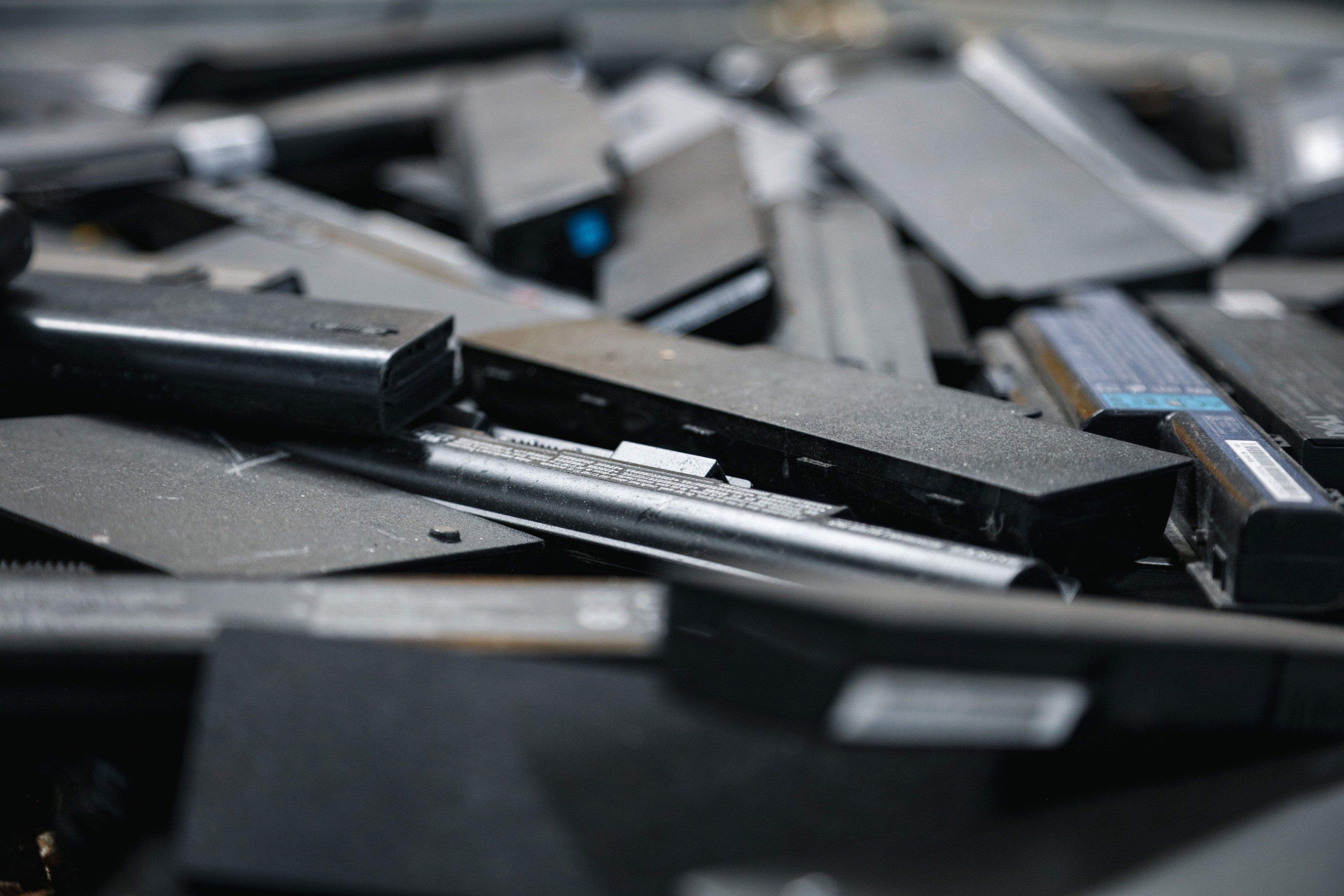 Close up of lithium batteries