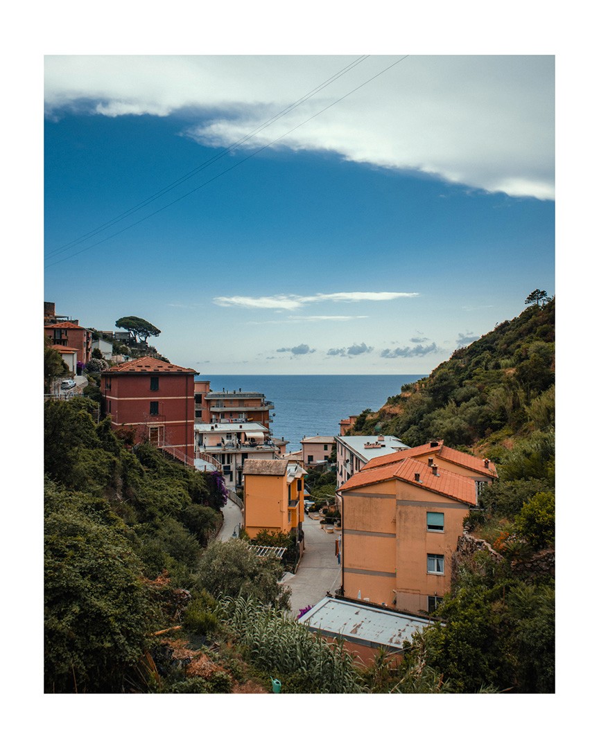 Beautiful teracotta houses with ocean view Photography