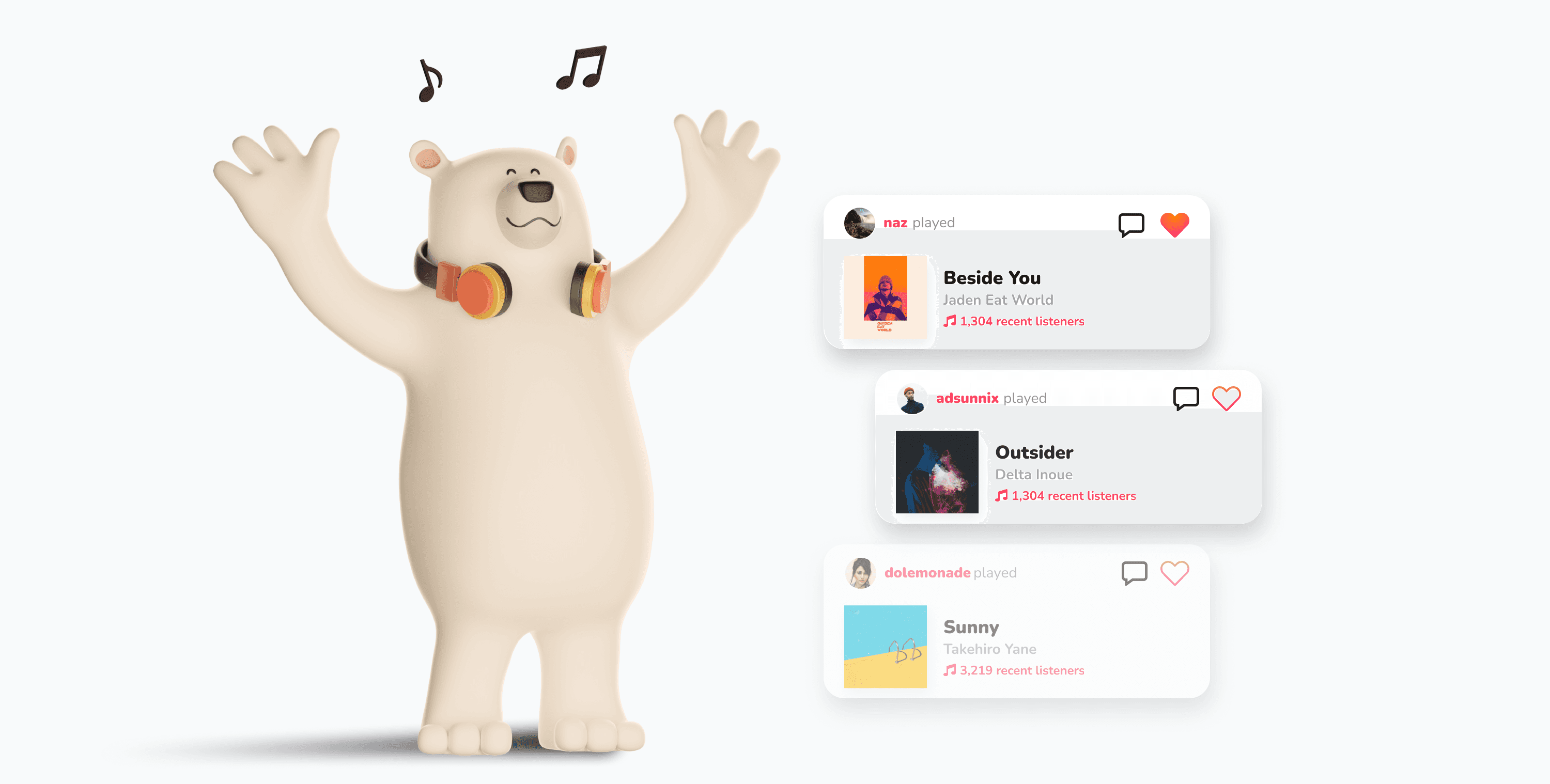 PULP app bear mascot character and UI elements