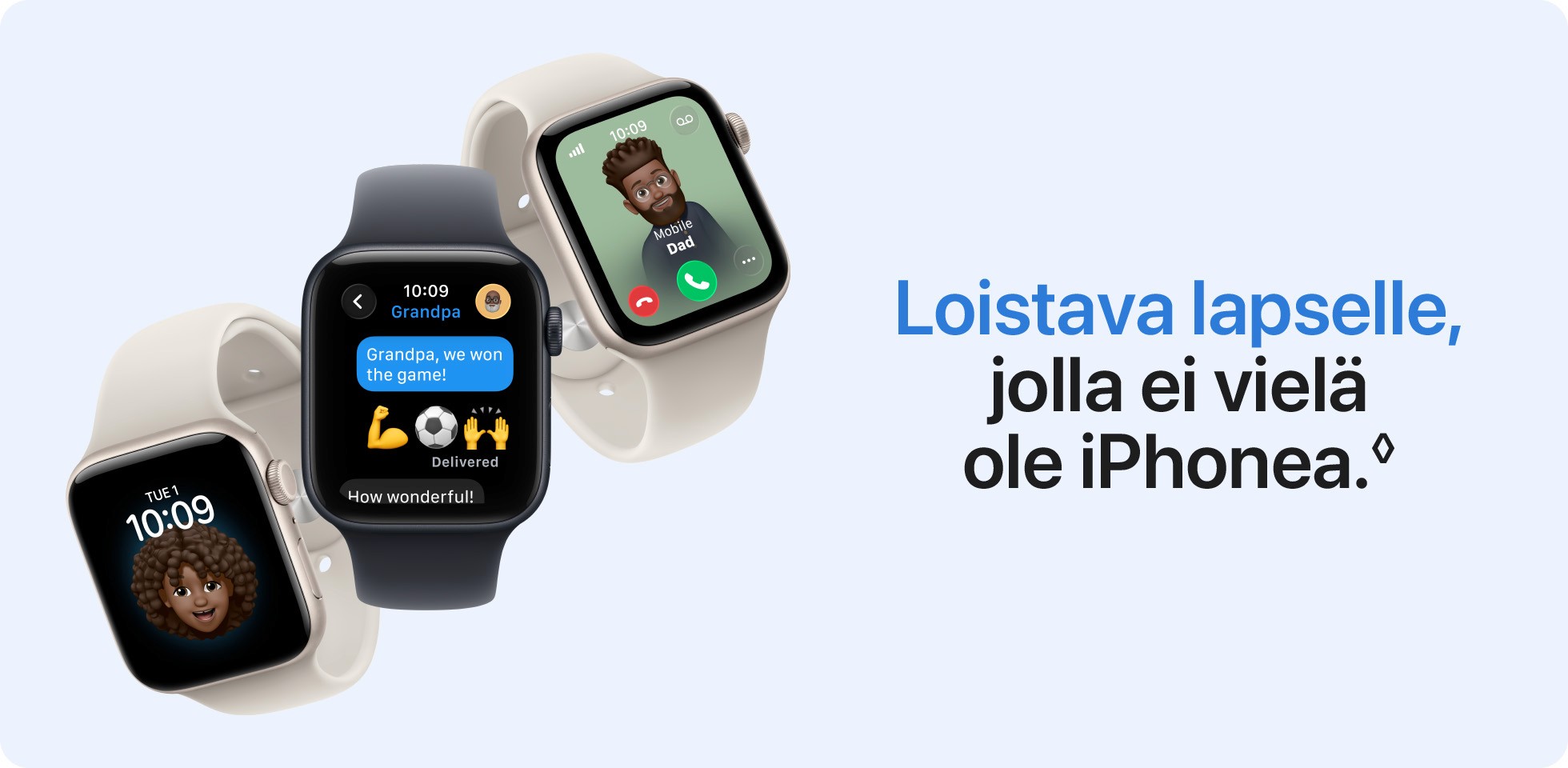 Apple Watch loistava lapselle.