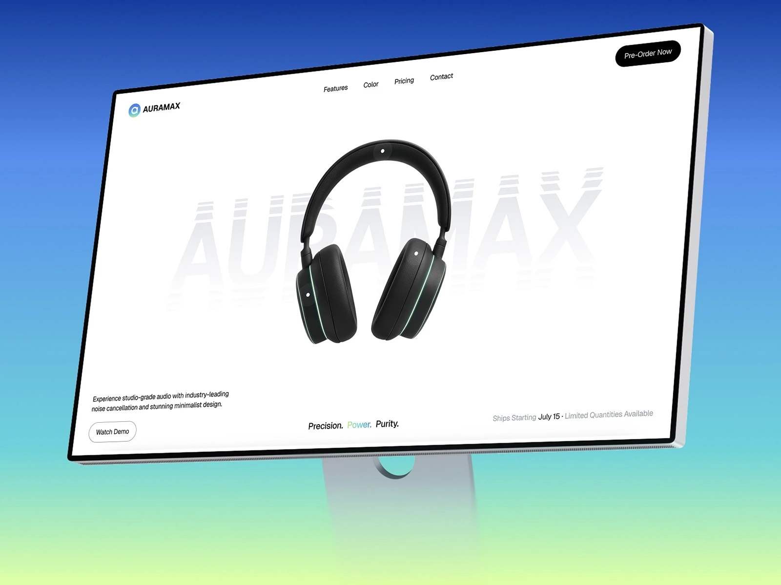 AuraMax Framer template
