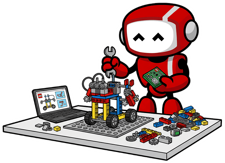 Робот играет в LEGO