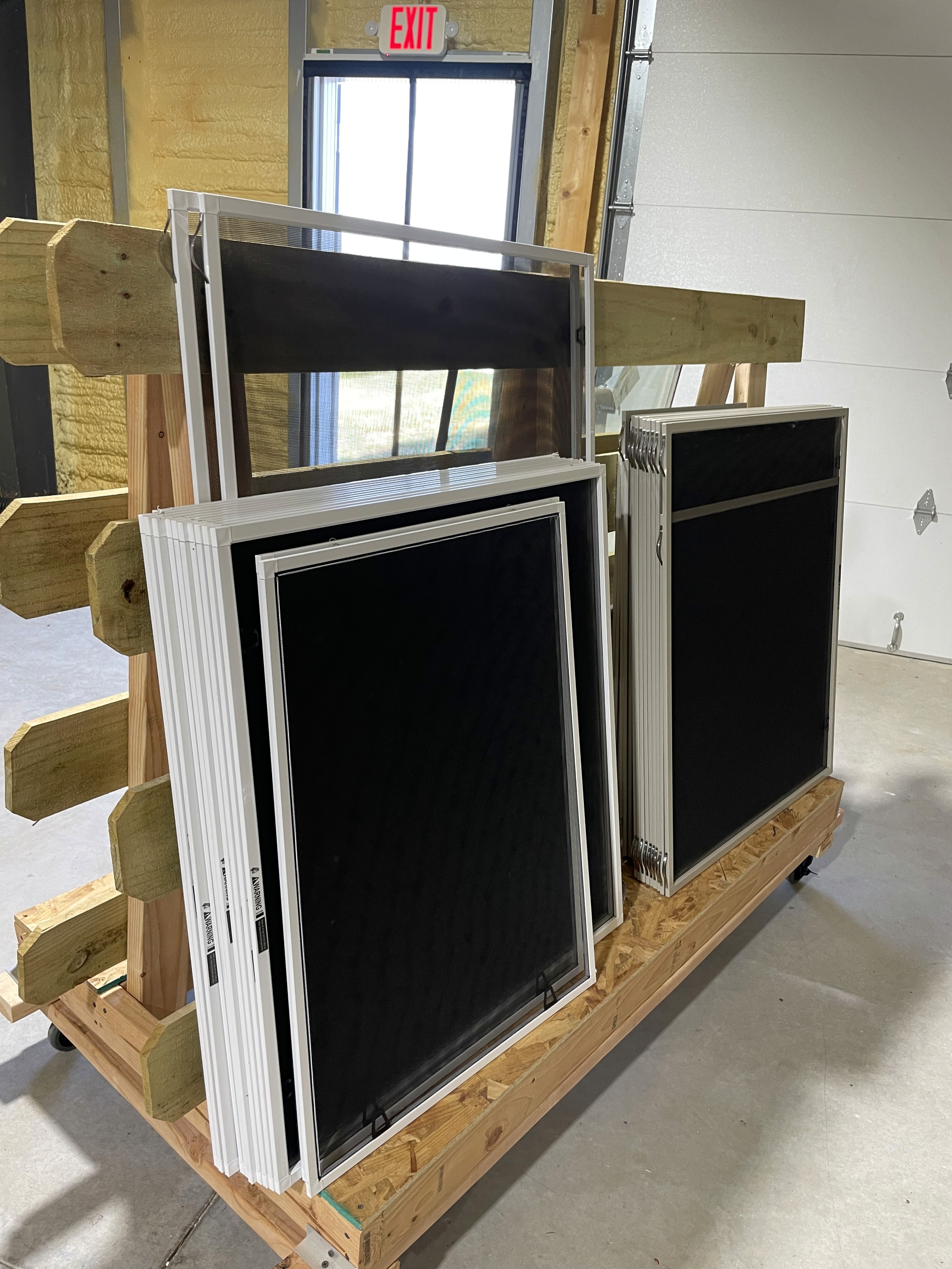 Window screens ready for installation