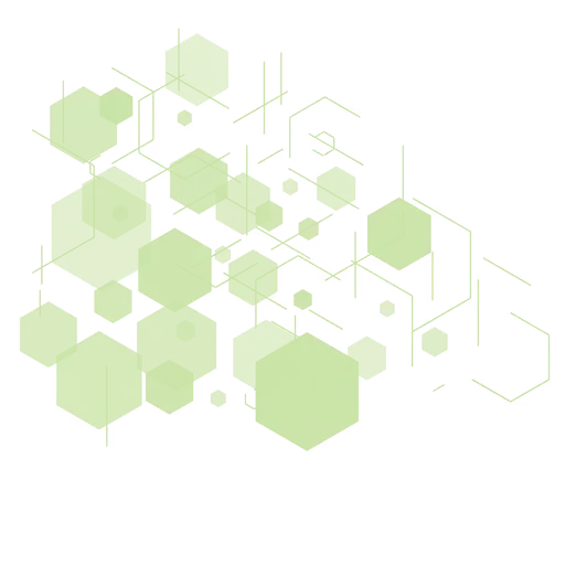 Abstract light green hexagon network pattern representing connectivity.