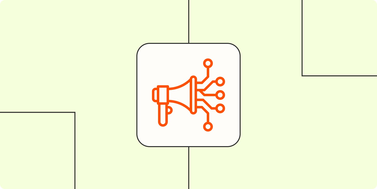 A megaphone with roots extending from it in a bland background.