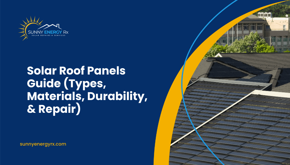 Solar Roof Panels Guide (Types, Materials, Durability, & Repair)