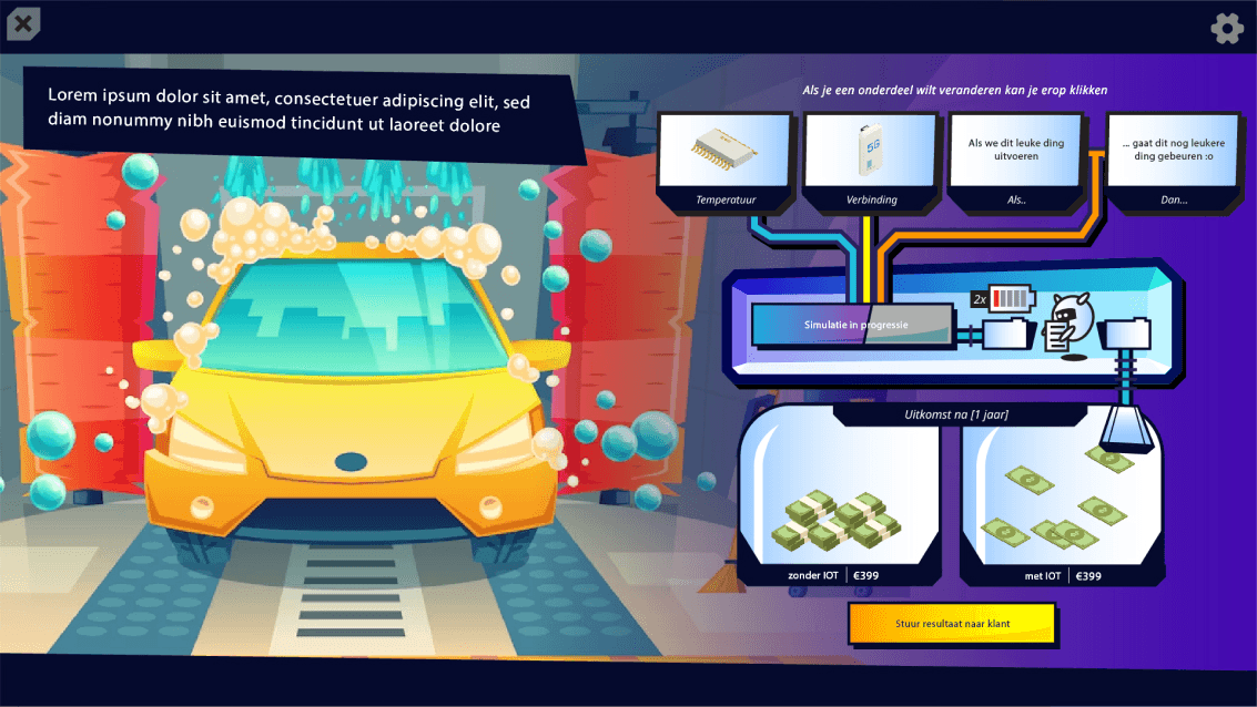 Screenshot uit een game gemaakt met LeerPlus