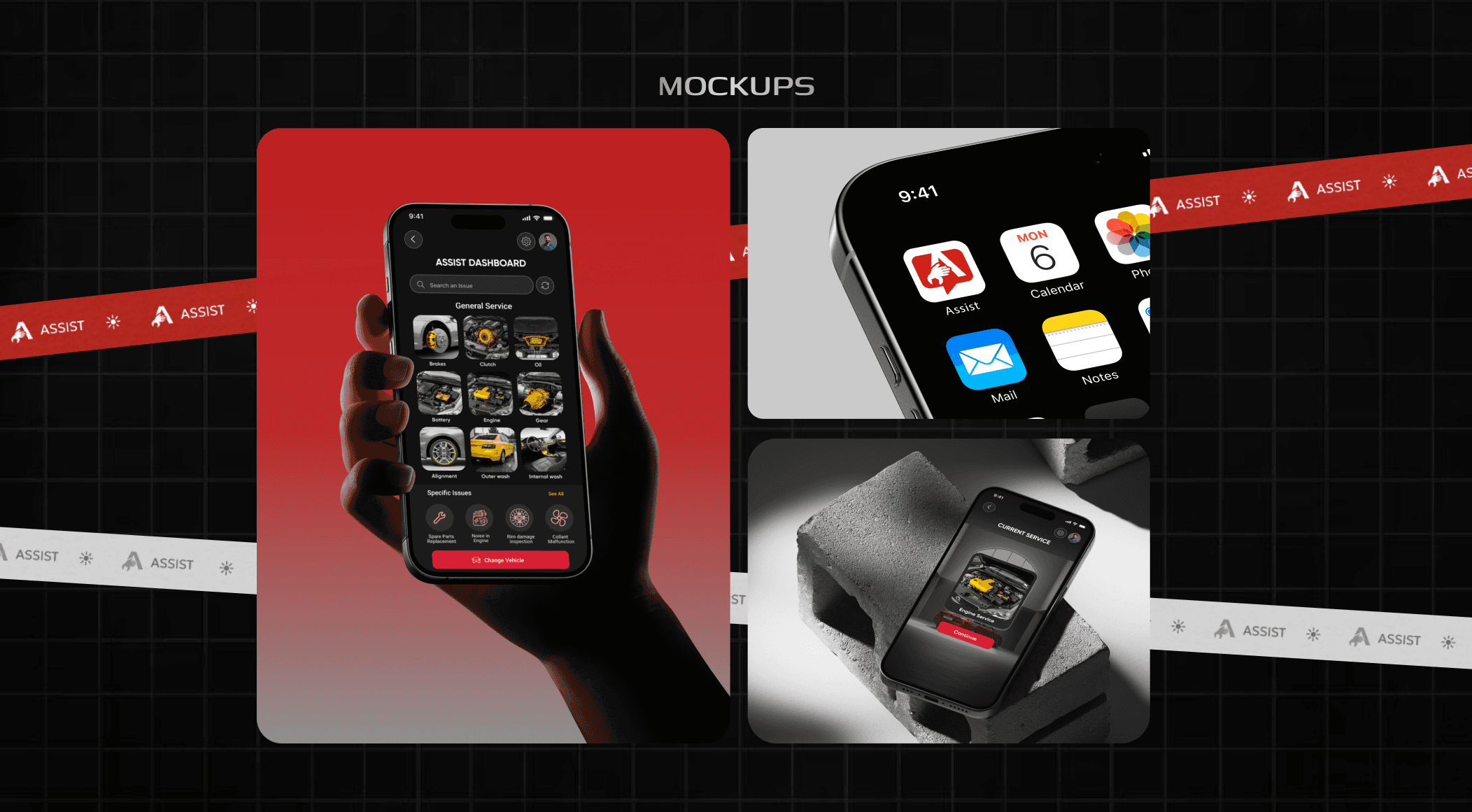 A few mockups on how the actual assist app looks like from the viewer's perspective
