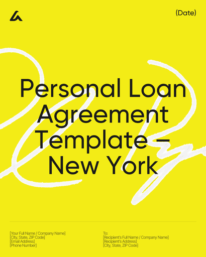 Personal Loan Agreement Template – New York