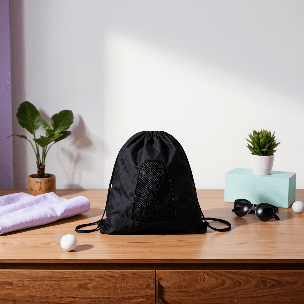 product photography of shoe bag