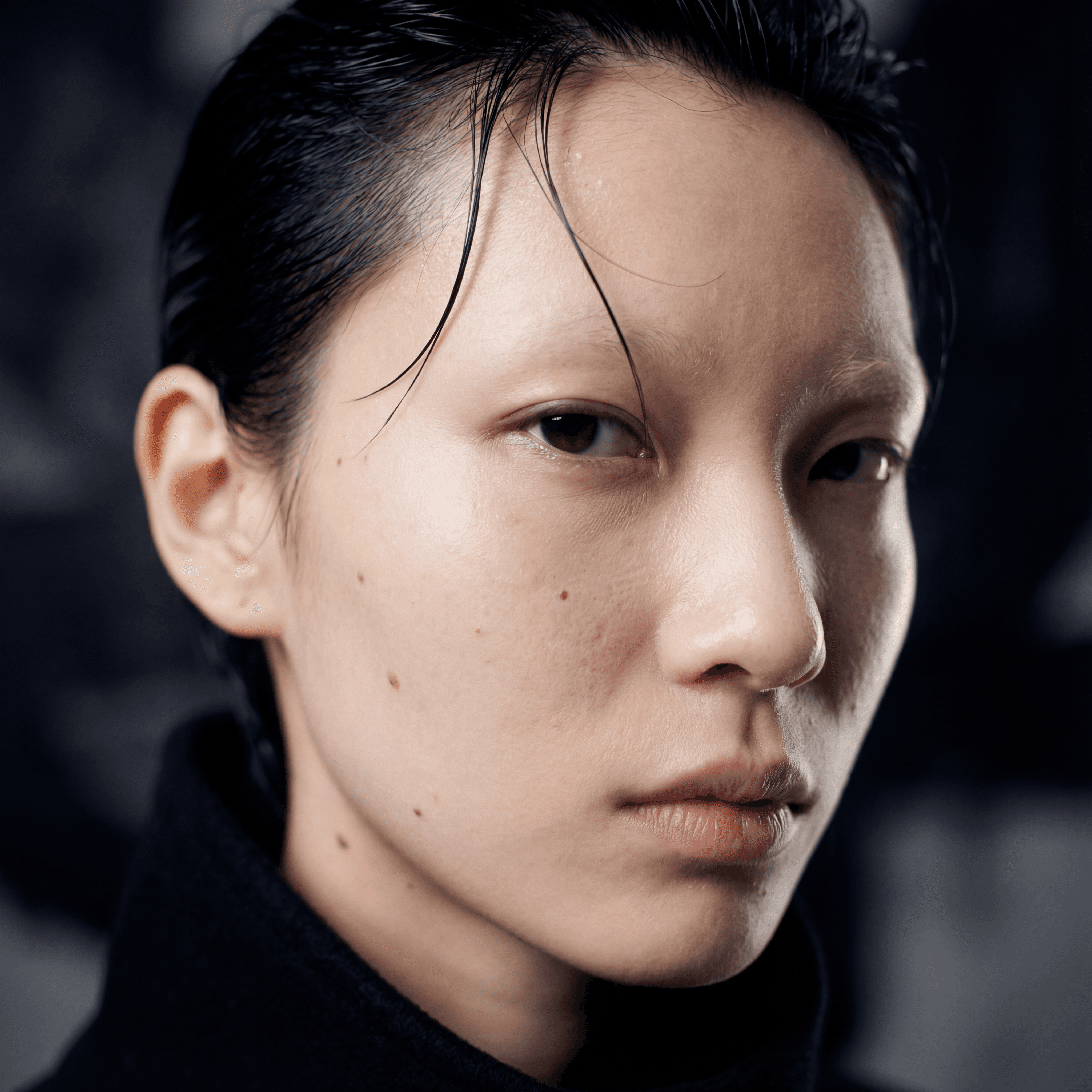 tmospheric volumetric lighting beams in dark void, Tadao Ando light signature, Sony Venice dynamic range, Emotional Design Synthesis, Engineered by Aventi