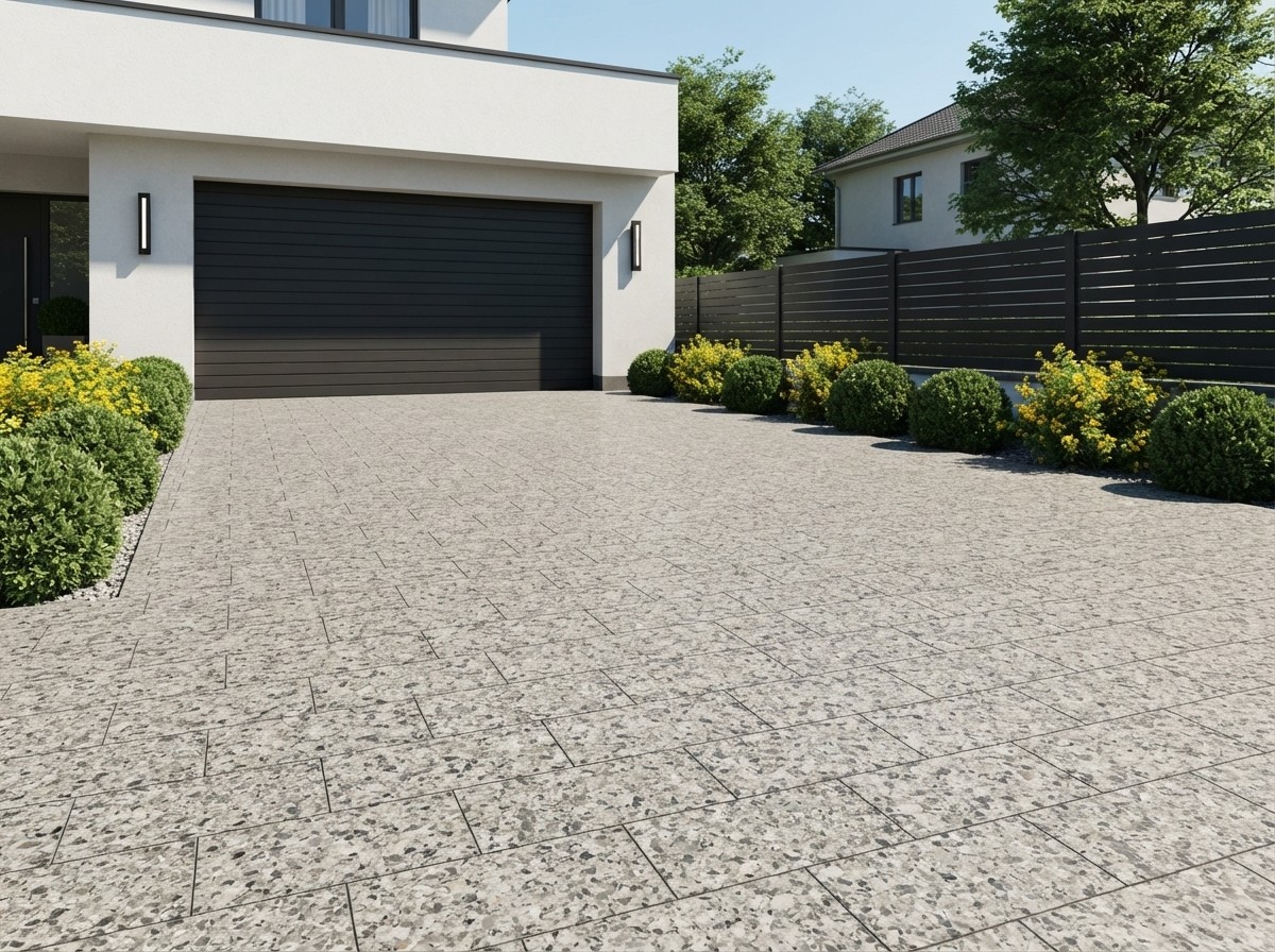 Rania Green Shotblasted Natural Granite Shotblasted finish application example - Saudi natural stone by Al Takadom