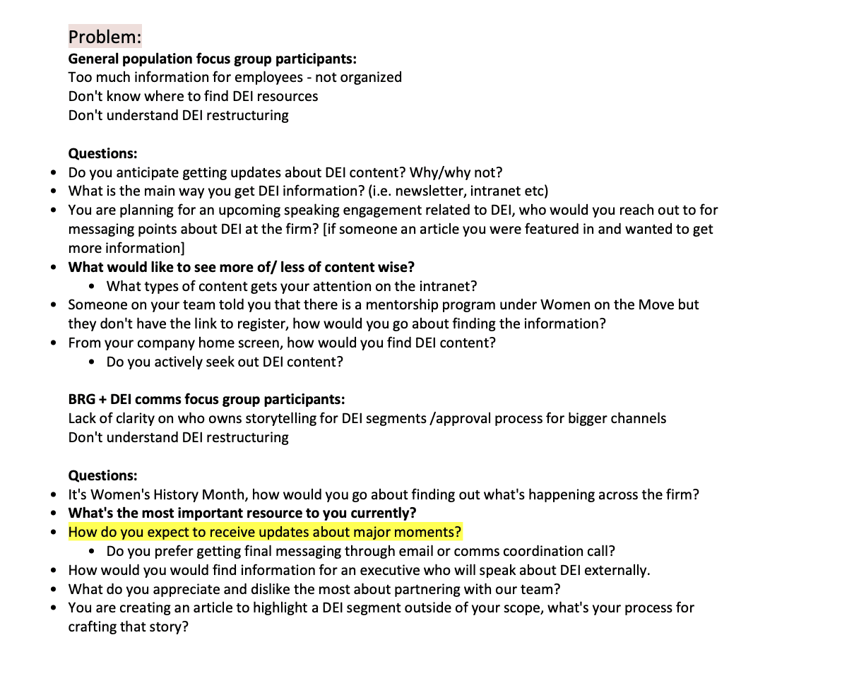problem statement and key findings