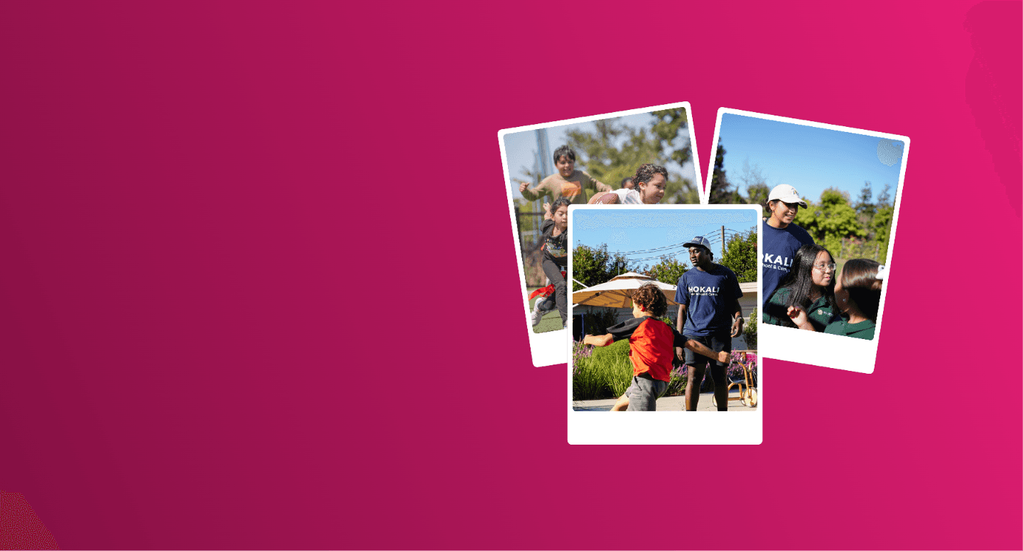 Children playing flag football during a HOKALI summer camp outdoor sports activity