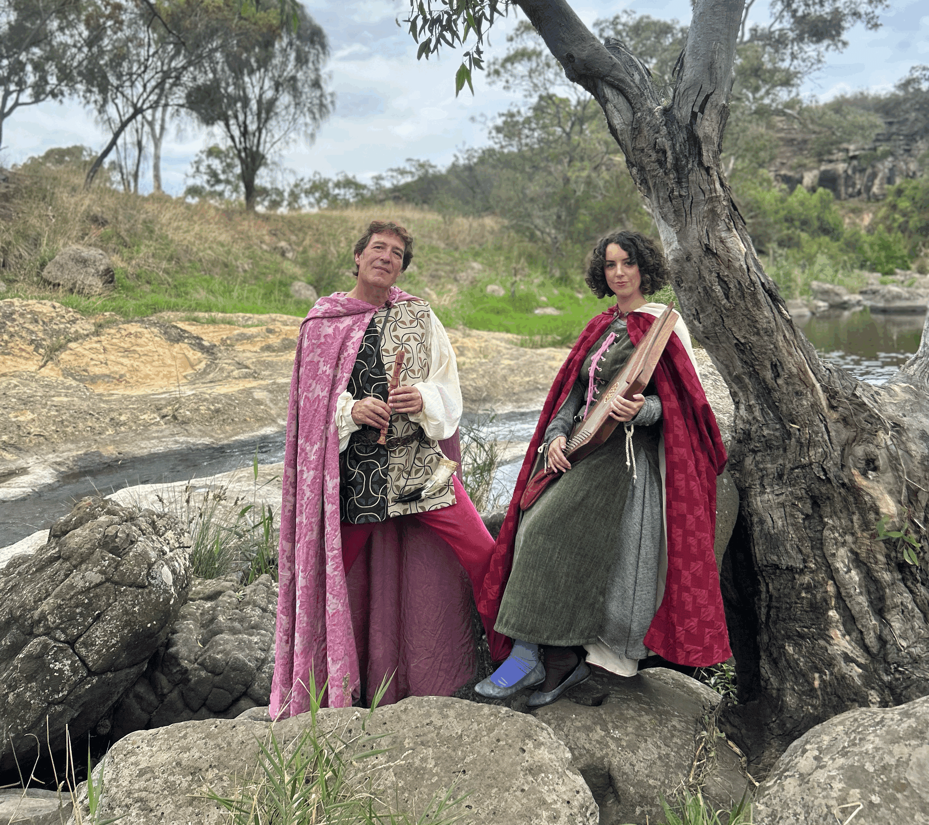 Lucy performing at a Christmas event