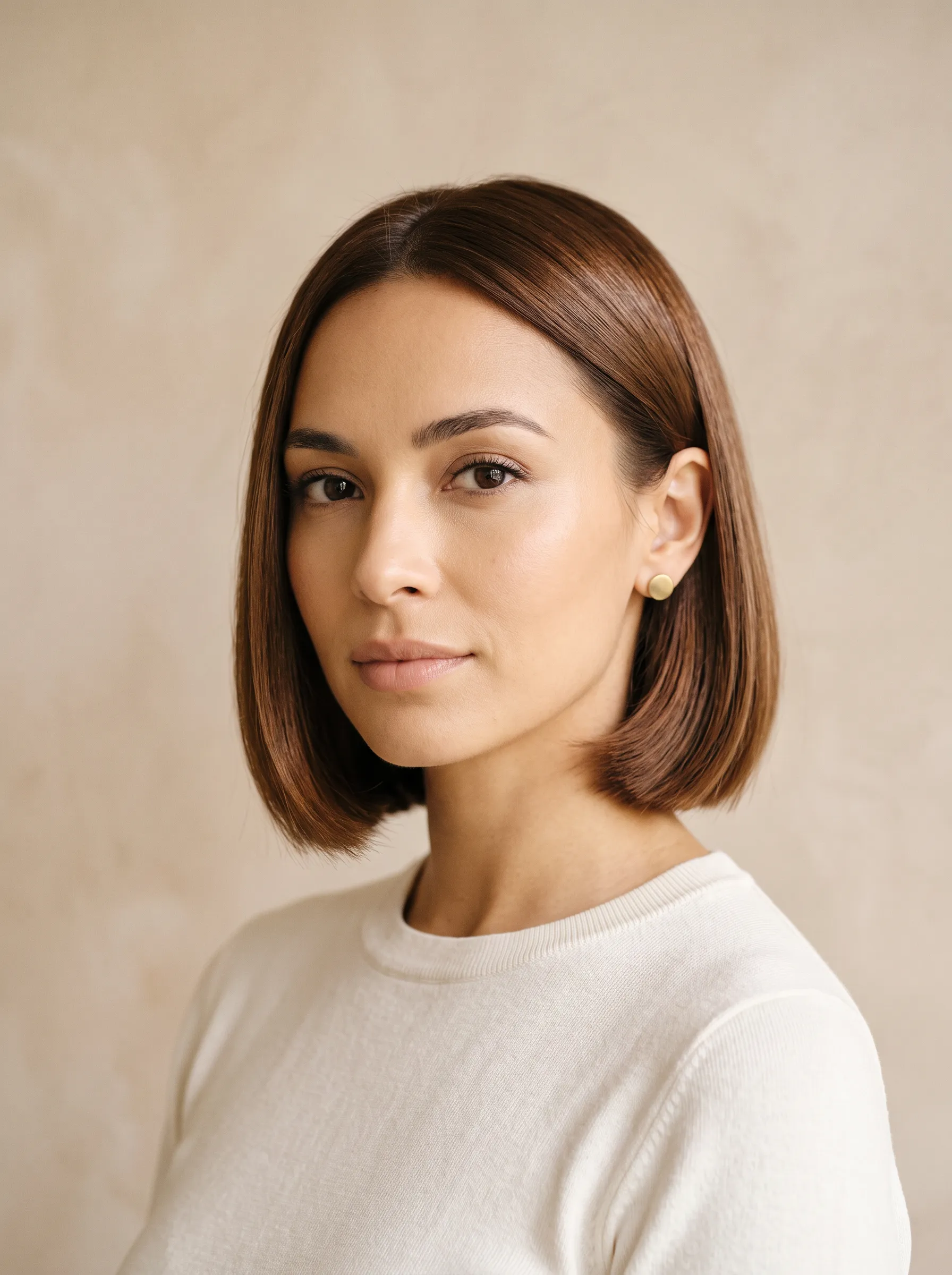 Glossy chestnut bob