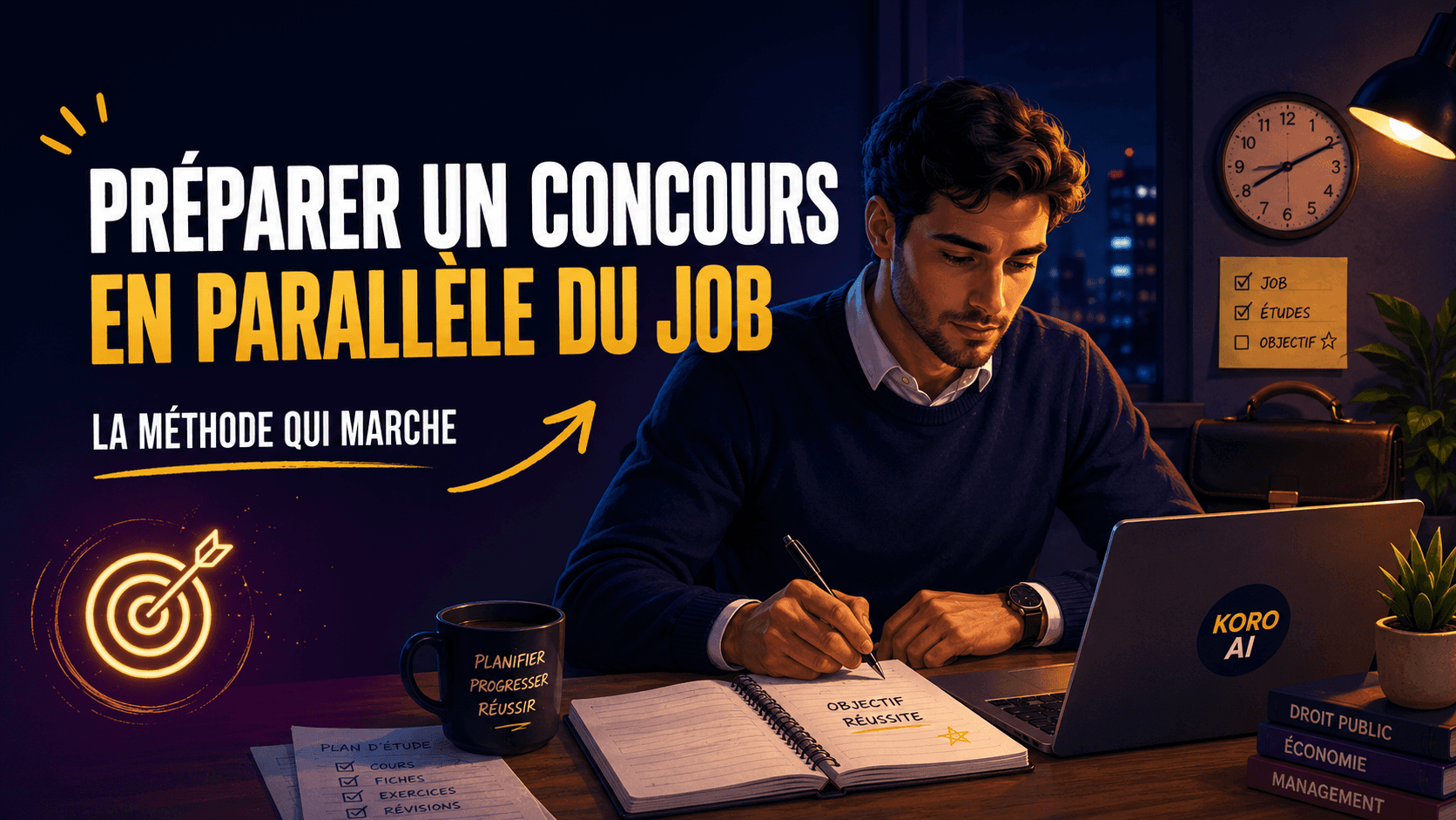 Préparer un concours quand on bosse, c'est possible mais brutal. Voici la méthode complète pour réussir sans tout faire exploser.