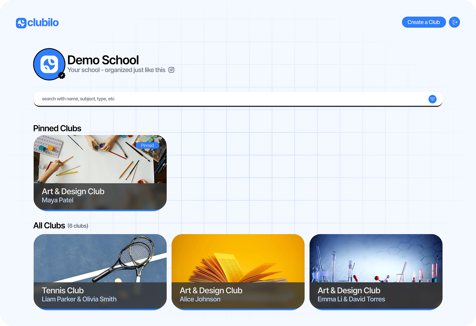 Business dashboard showing revenue, deals, customer list, growth chart, and new activity. 
