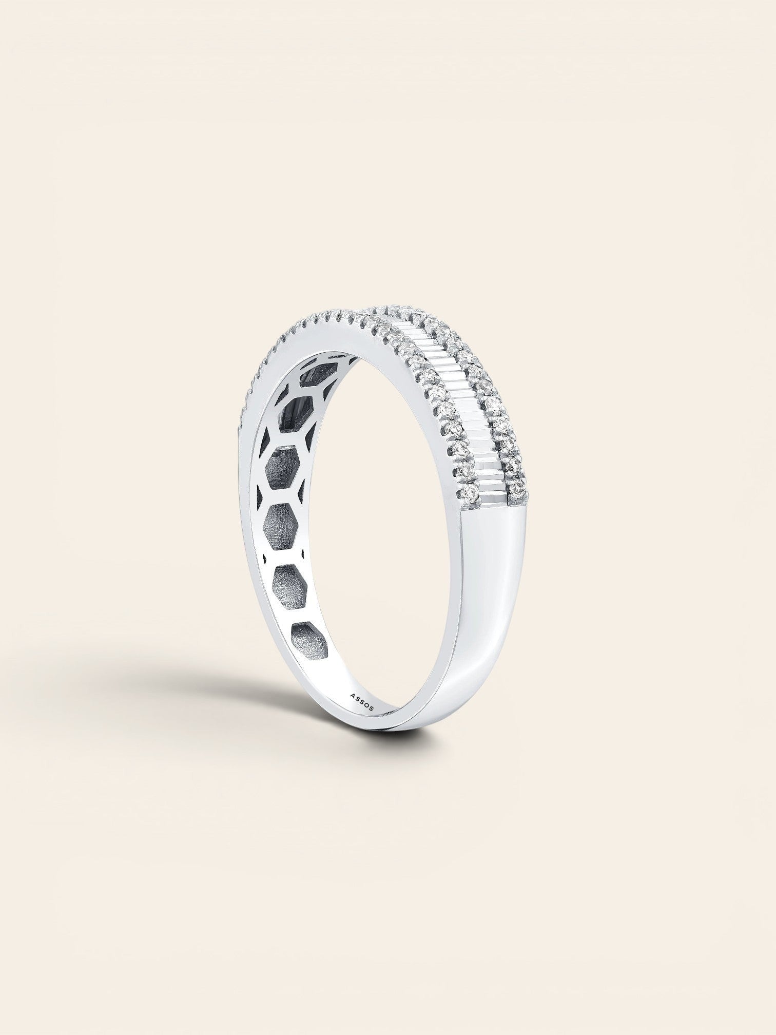 Assos 0.10 Karat F Renk SI Yarım Tur Pırlanta Yüzük
