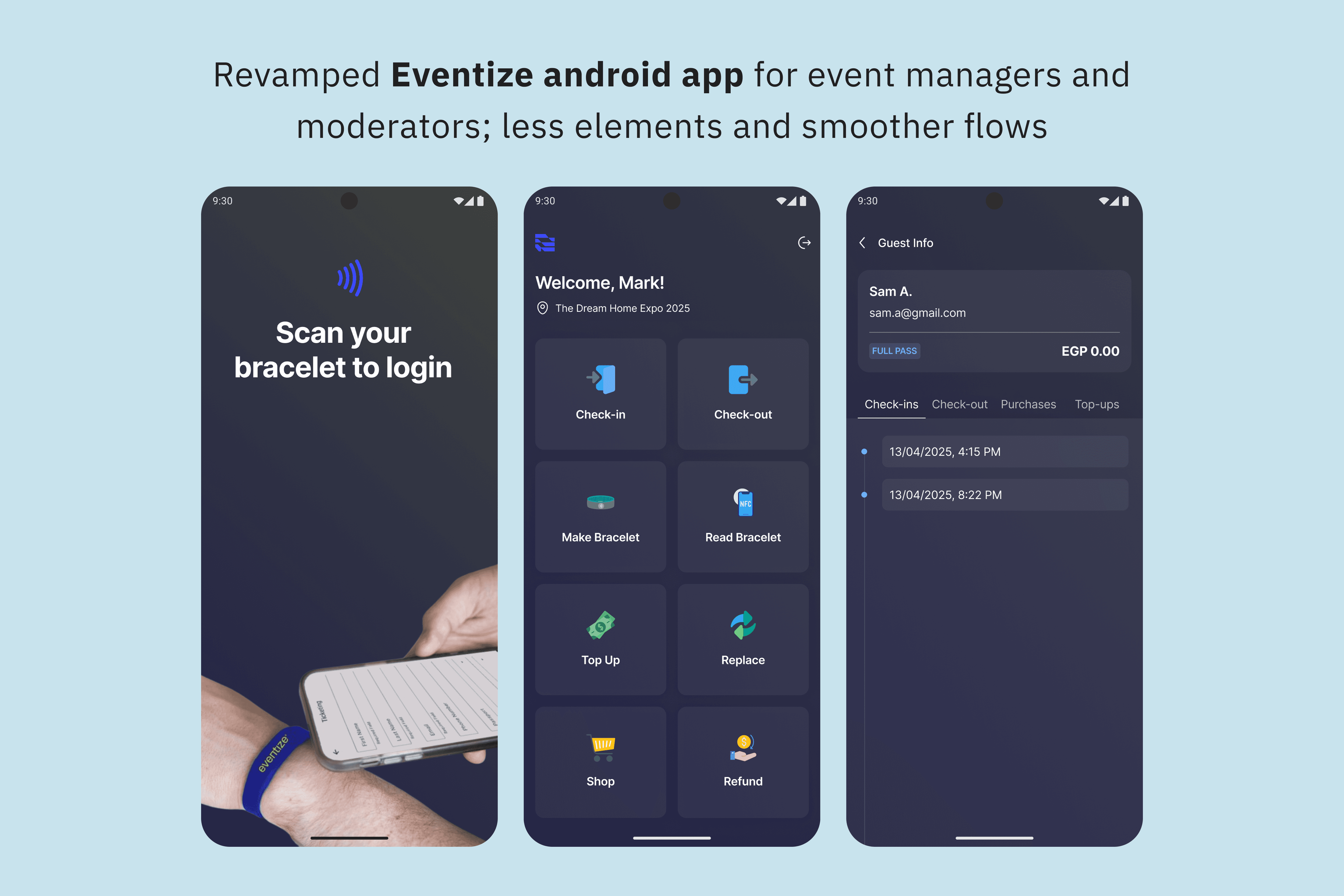 eventize android app ux ui design revamp