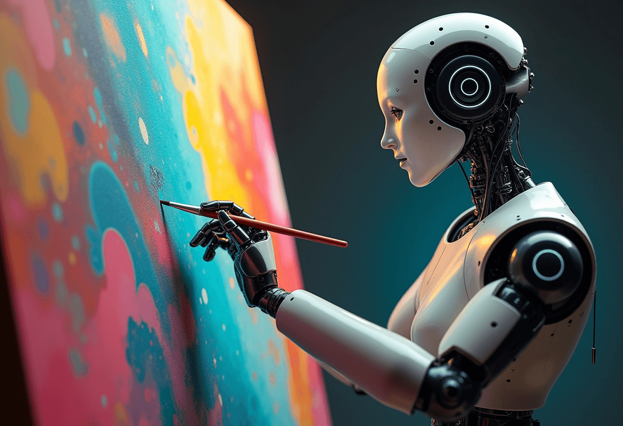 AI che dipinge un quadro