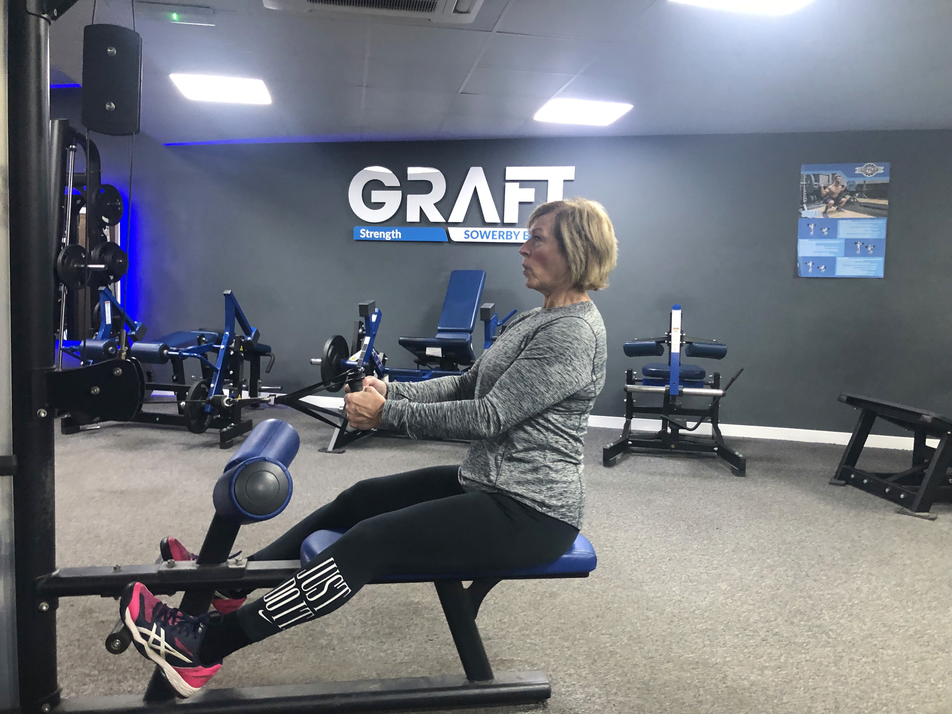 Athlete exercising in a gym